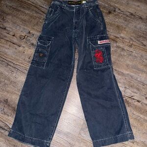 Vintage Y2K JNCO Jeans Men's Black Cargo Pants